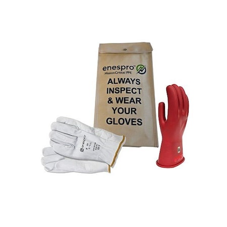 Electrical-Insulating Glove Kit, Leather, Rubber, 07, 1 PR MPN:KITGC0R07
