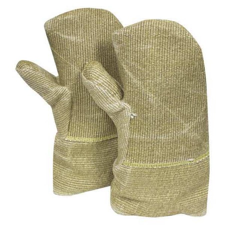Thermal Mittens, Zetex Plus®, 1000 Degrees F Max Temp., Yellow, One Size Fits Most, 1 PR MPN:M60ZPRH01014