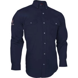 DRIFIRE® Men's FR Essentials Long Sleeve Work Shirt 2XL-T Navy SHR-2B13-2XT