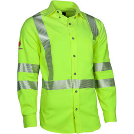 DRIFIRE® Men's FR Hi-Visibility Work Shirt 3XL-T Fluorescent Yellow SHRTV3C3-3XT