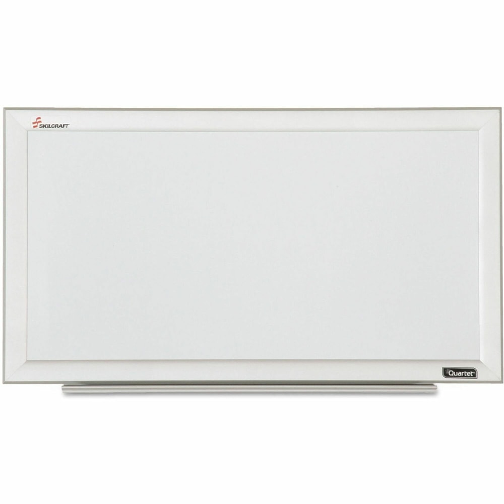 SKILCRAFT Cubicle Magnetic DryErase Board - White Painted Steel Surface - Satin Aluminum Frame - Horizontal/Vertical - Magnetic - 1 Each MPN:5680407
