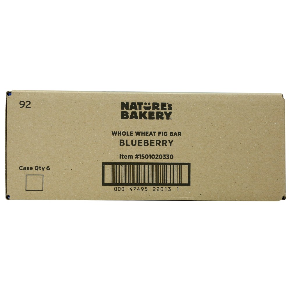Natures Bakery Fig Bars, Whole Wheat Blueberry, 2 Oz, Total Qty 36 MPN:1501020330