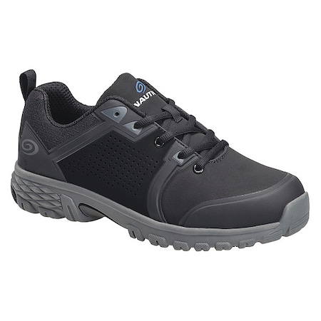 Men's Athletic Shoe, Alloy Toe, Leather, Microfiber Upper, EVA Outsole, Lace Up, Black, 14 M MPN:N1312