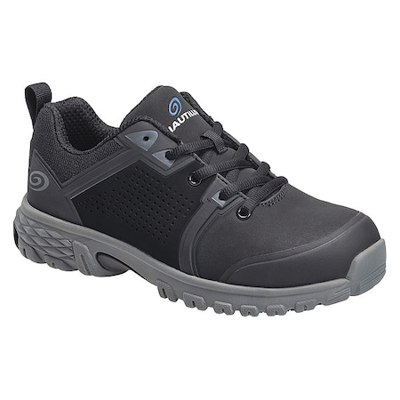 Women's Athletic Shoe, Alloy Toe, Leather, Microfiber Upper, EVA Outsole, Lace Up, Black, 7 1/2 M MPN:N1357