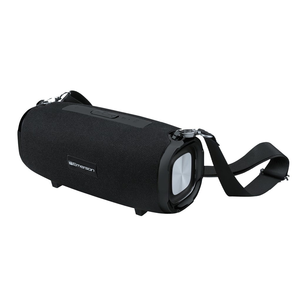 Emerson EAS-3000 20W Portable Bluetooth Speaker With Carrying Strap, Black MPN:EAS-3000