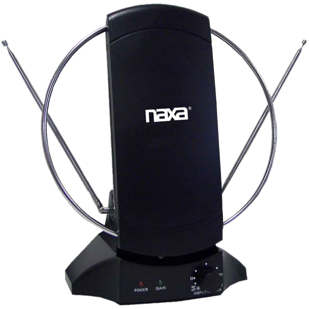 Naxa High Powered Amplified Antenna Suitable For HDTV and ATSC Digital Television - Range - UHF, VHF, FM - NAA308 MPN:NAA-308