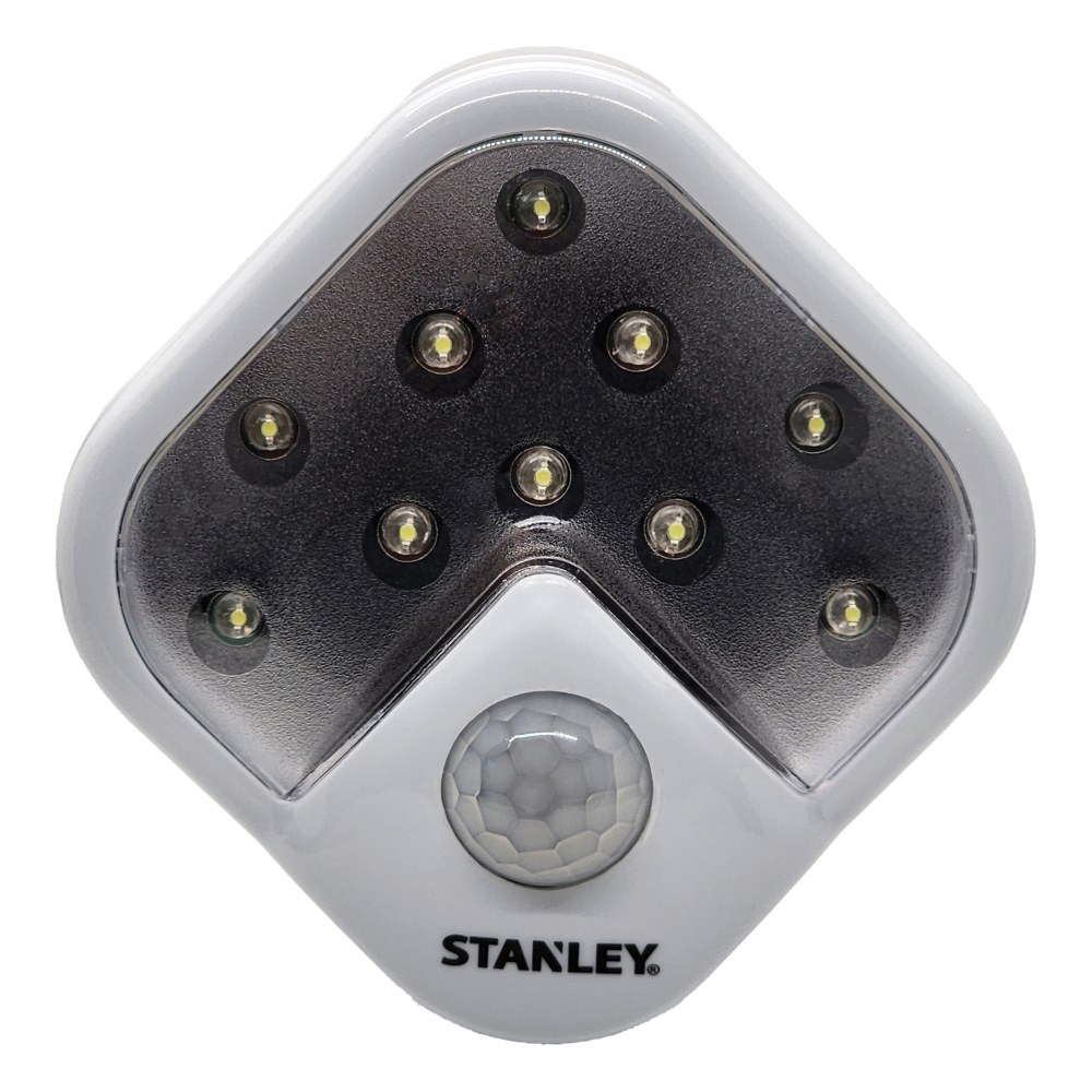 Stanley 10-LED Battery-Operated Motion-Sensing Utility Light, 5inH, White MPN:32749