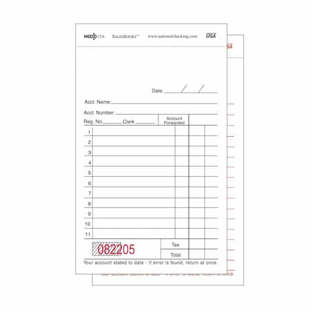 Carbon 11 Line Salesbook 2 Pt, PK5000 MPN:12A