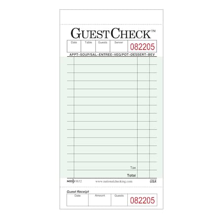 Line Guest Check Board 1 Pt 15, PK2500 MPN:G3632