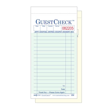 No Carbon 17 Line Gst Checks 2Pt, PK2500 MPN:G7000