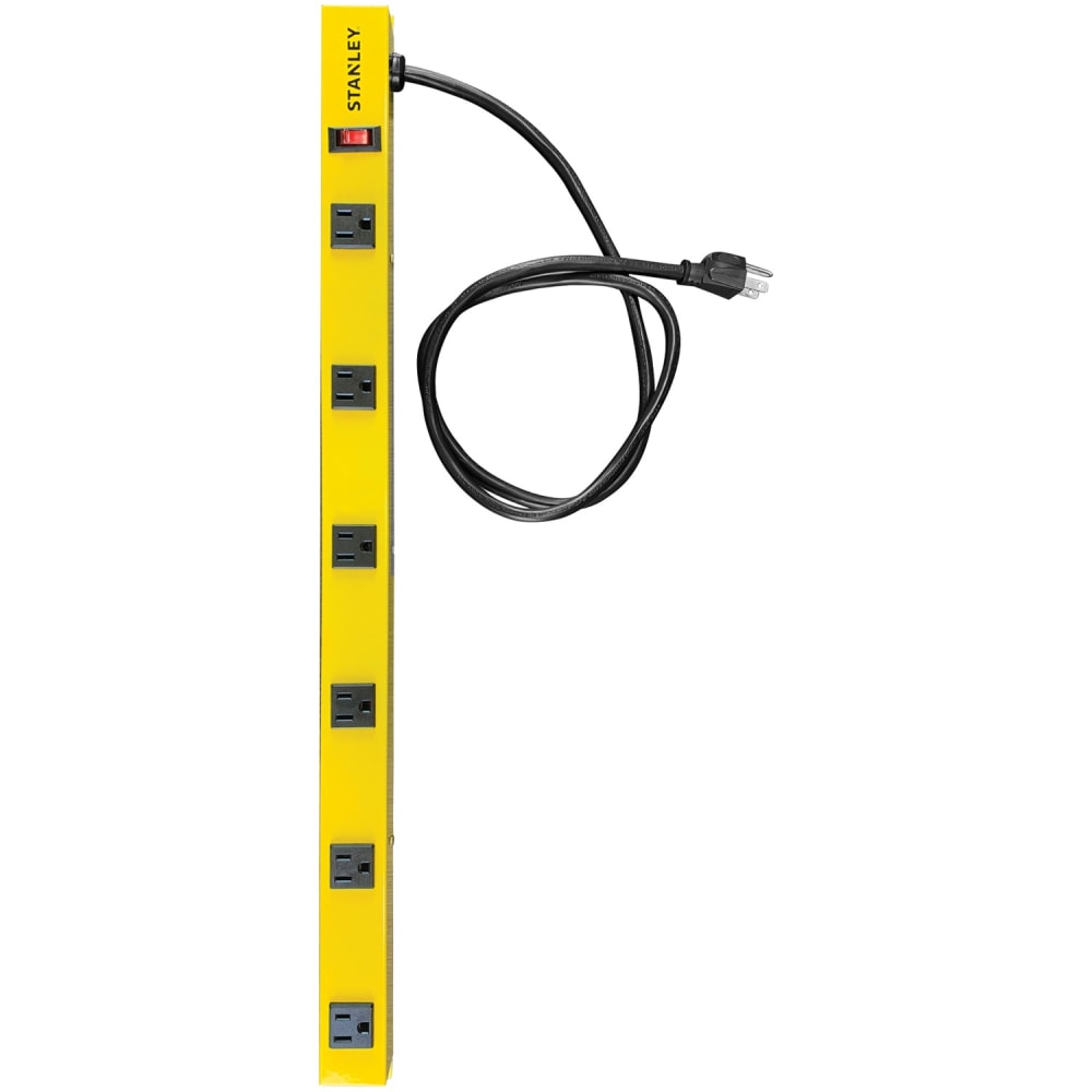 Stanley ShopMAX Pro 31613 6-Outlet Surge Protector Power Bar, 4ft, Yellow MPN:31613