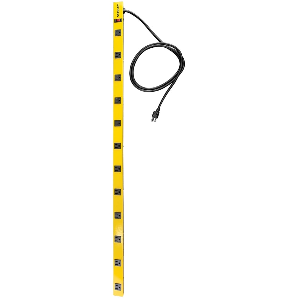 Stanley ShopMAX Pro 31616 12-Outlet Surge Protector Power Bar, 6ft, Yellow MPN:31616