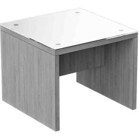 Interion® Executive Office End Table with Glass Top 24