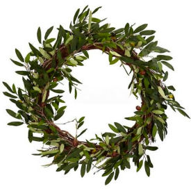 Nearly Natural 20'' Olive Wreath 4773