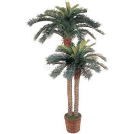 Nearly Natural 6' & 4' Sago Palm Double Potted Silk Tree 5033