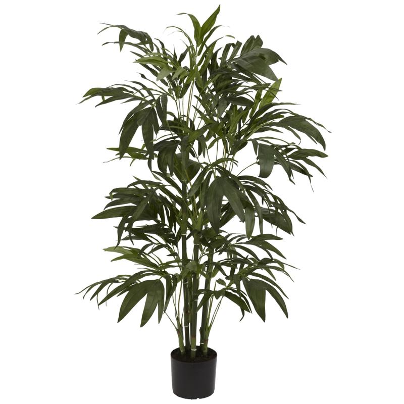 Nearly Natural 4ftH Silk Bamboo Palm Tree With Pot MPN:5327