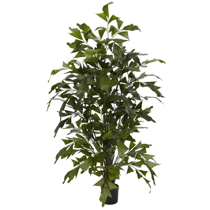 Nearly Natural 4 1/2ftH Silk Fishtail Palm Tree With Pot MPN:5330