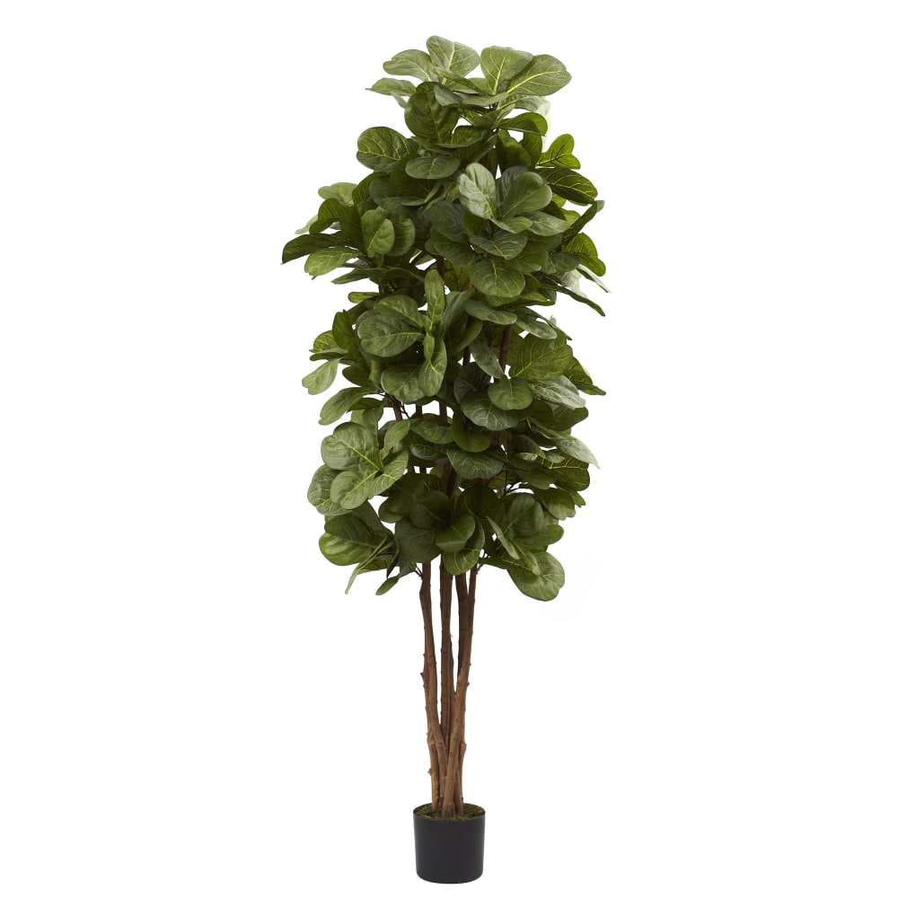 Nearly Natural 6ftH Polyester Fiddle Leaf Fig Tree With Pot, Green MPN:5346
