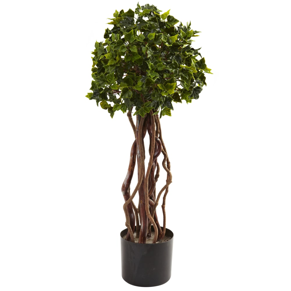 Nearly Natural English Ivy Topiary 30inH Plastic UV Resistant Indoor/Outdoor Tree With Pot, 30inH x 12inW x 11inD, Green MPN:5397