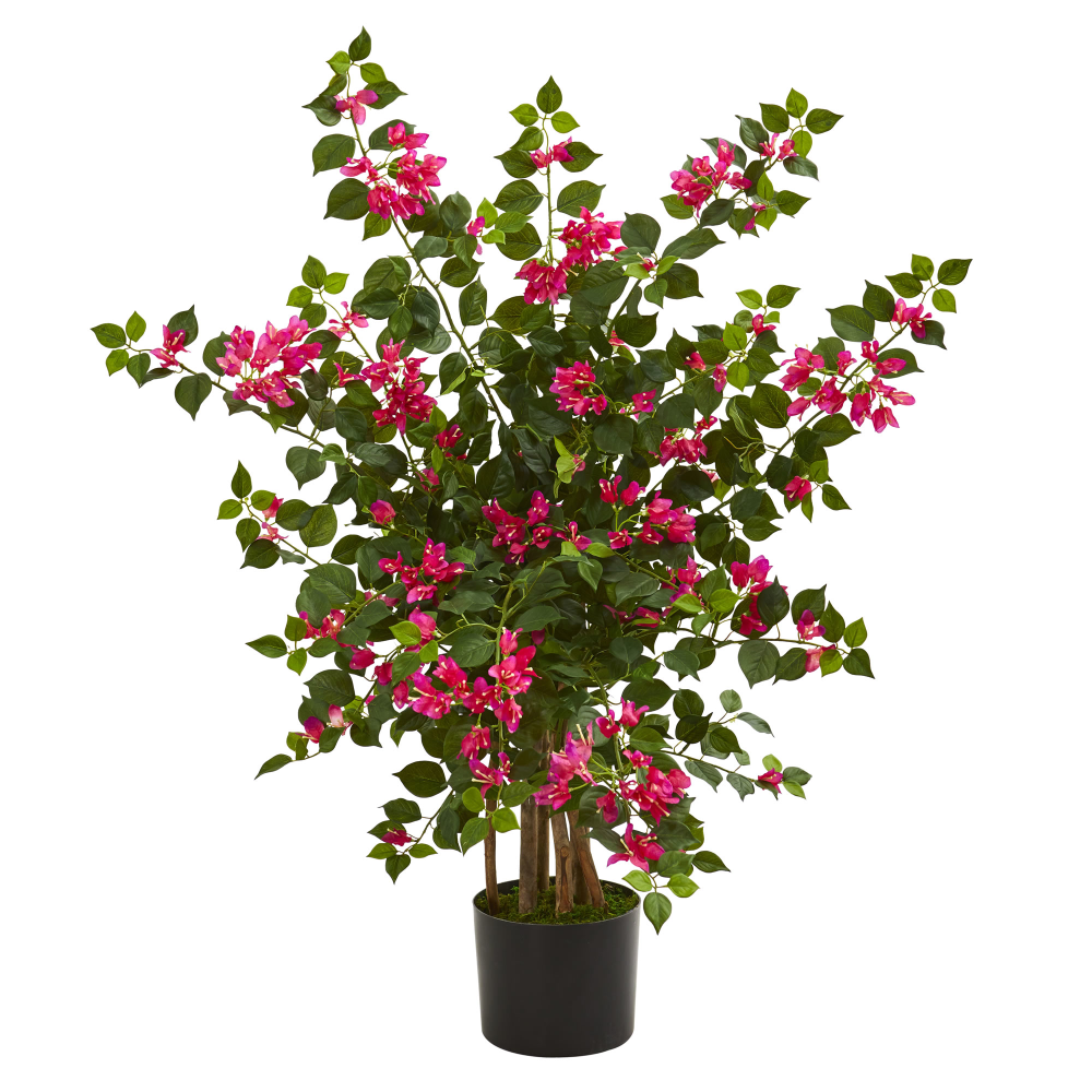 Nearly Natural Bougainvillea 42inH Artificial Tree With Pot, 42inH x 21inW x 21inD, Pink MPN:5562