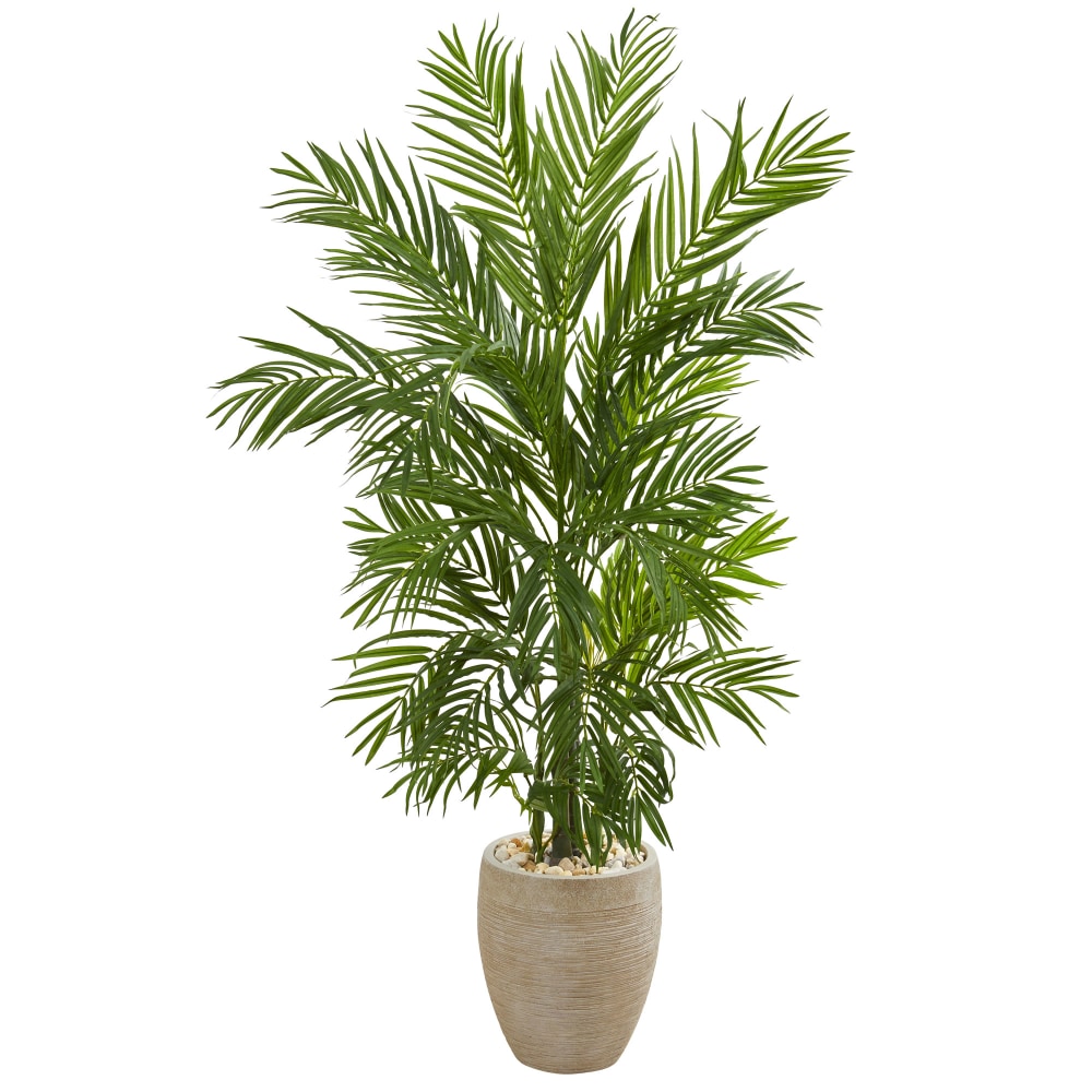 Nearly Natural Areca Palm 60inH Artificial Tree With Planter, 60inH x 31inW x 25inD, Green, 5642 MPN:5642