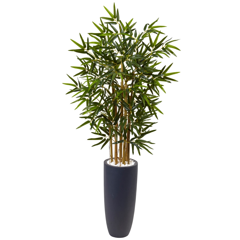 Nearly Natural Bamboo 48inH Artificial Tree With Cylinder Planter, 48inH x 24inW x 24inD, Green MPN:5819