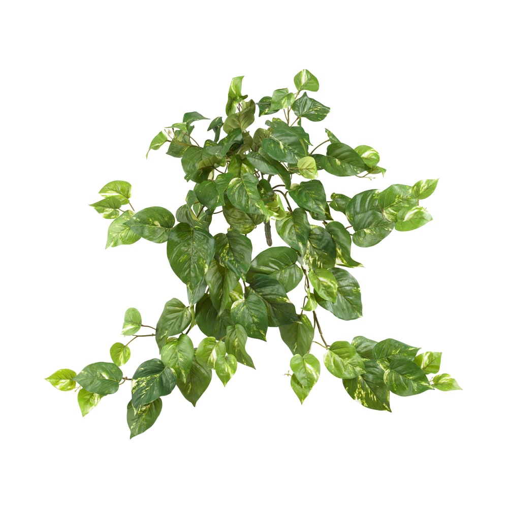 Nearly Natural 24in Pothos Hanging Bushes, Green, Set Of 3 Bushes MPN:6059-S3
