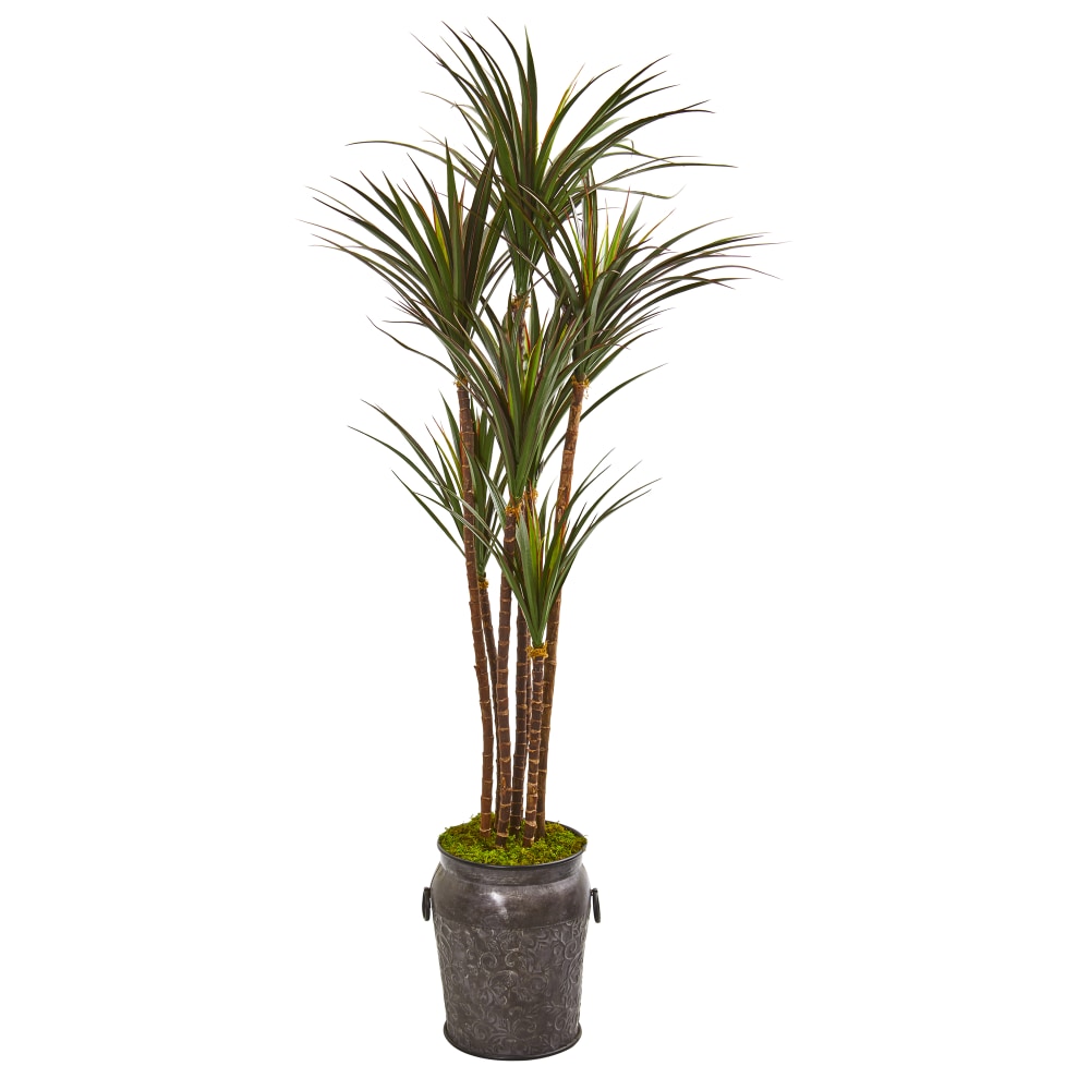 Nearly Natural Giant Yucca 72inH Artificial Plant With Decorative Planter, 72inH x 27inW x 23inD, Green/Gray MPN:9646