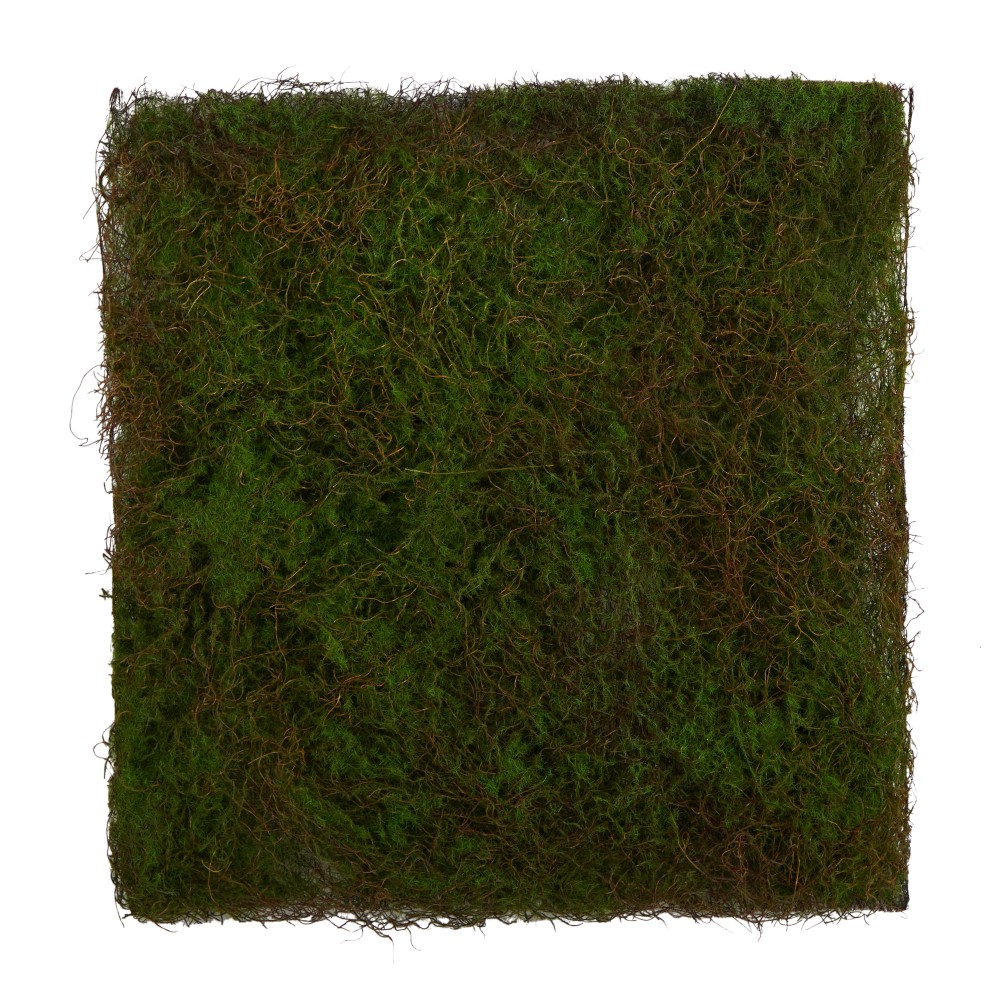 Nearly Natural Moss Mat 20inH Artificial Plant, 20inH x 20inW x 1inD, Green MPN:P1519
