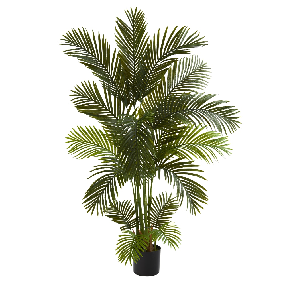 Nearly Natural Areca Palm 66inH Artificial Tree With Planter, 66inH x 30inW x 30inD, Green/Black MPN:T1004