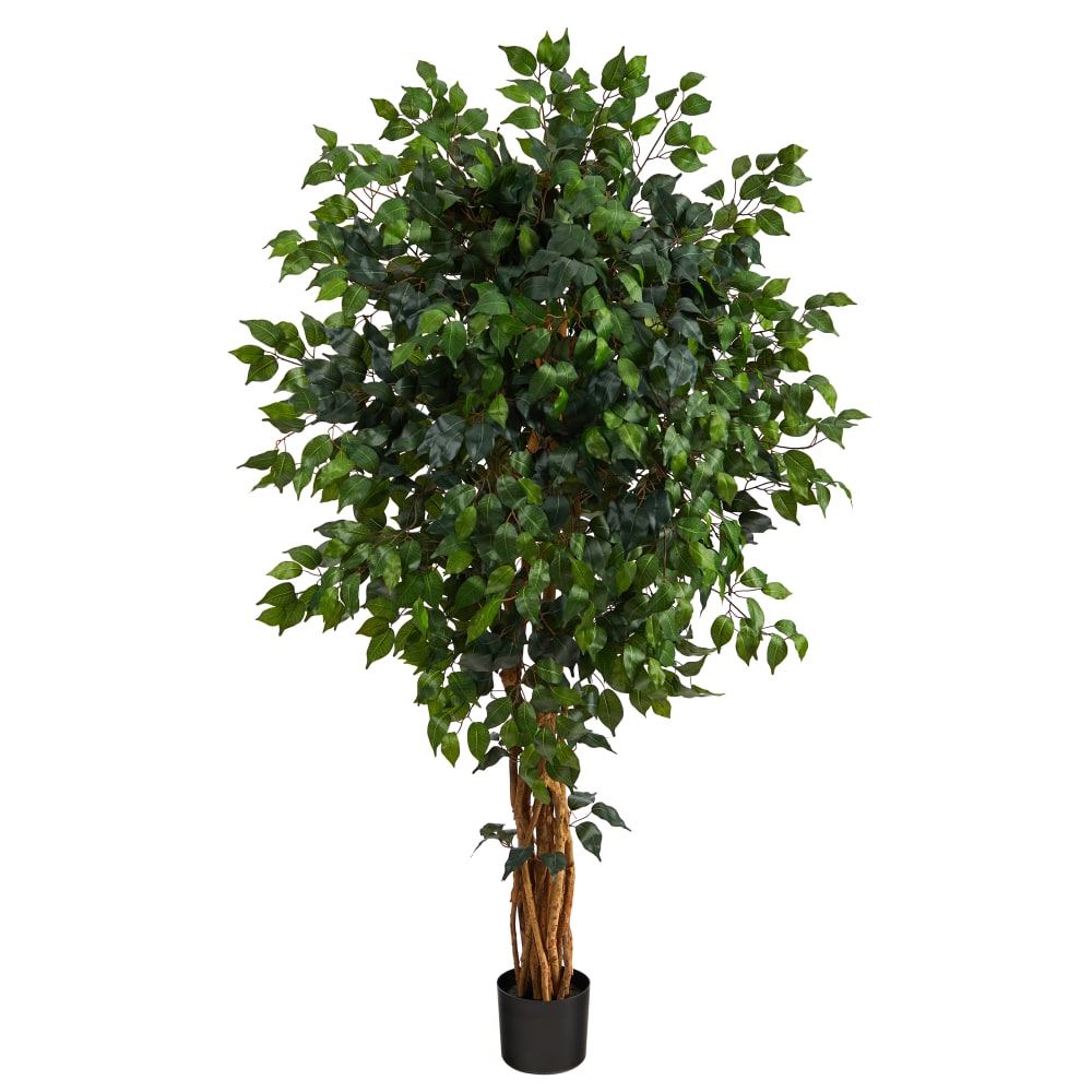 Nearly Natural Palace Ficus 66inH Artificial Tree With Planter, 66inH x 18inW x 18inD, Green/Black MPN:T1544