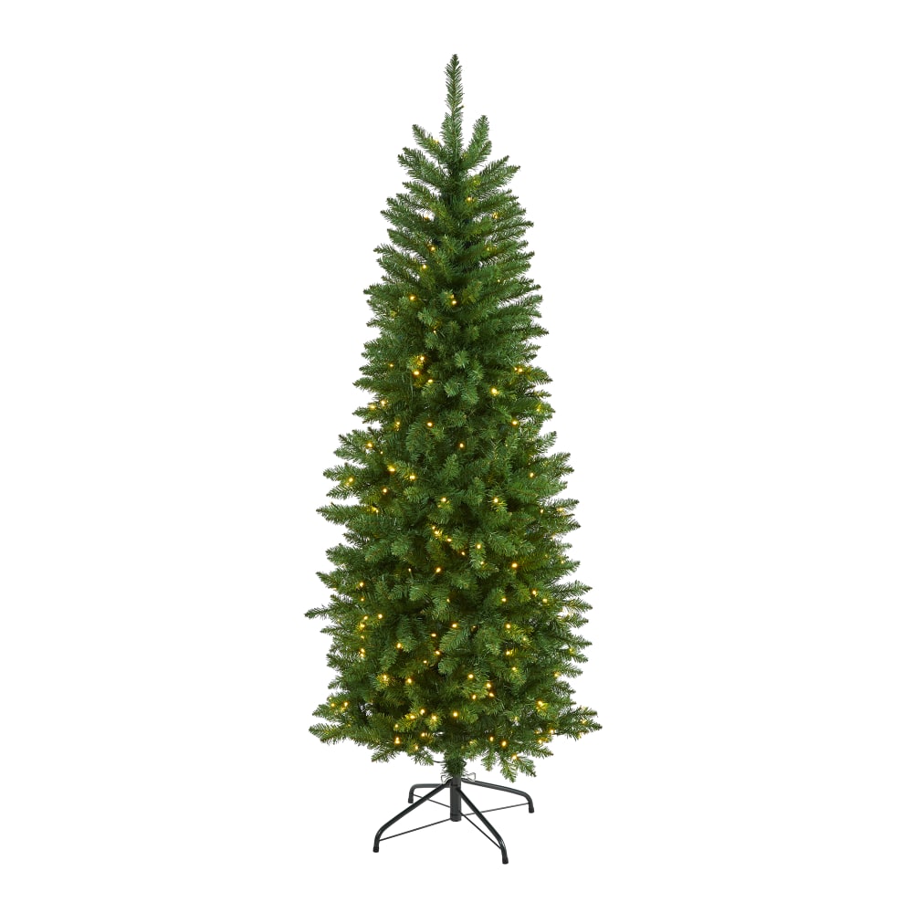 Nearly Natural Slim Green Mountain Pine Artificial Christmas Tree, 6ft MPN:T1600