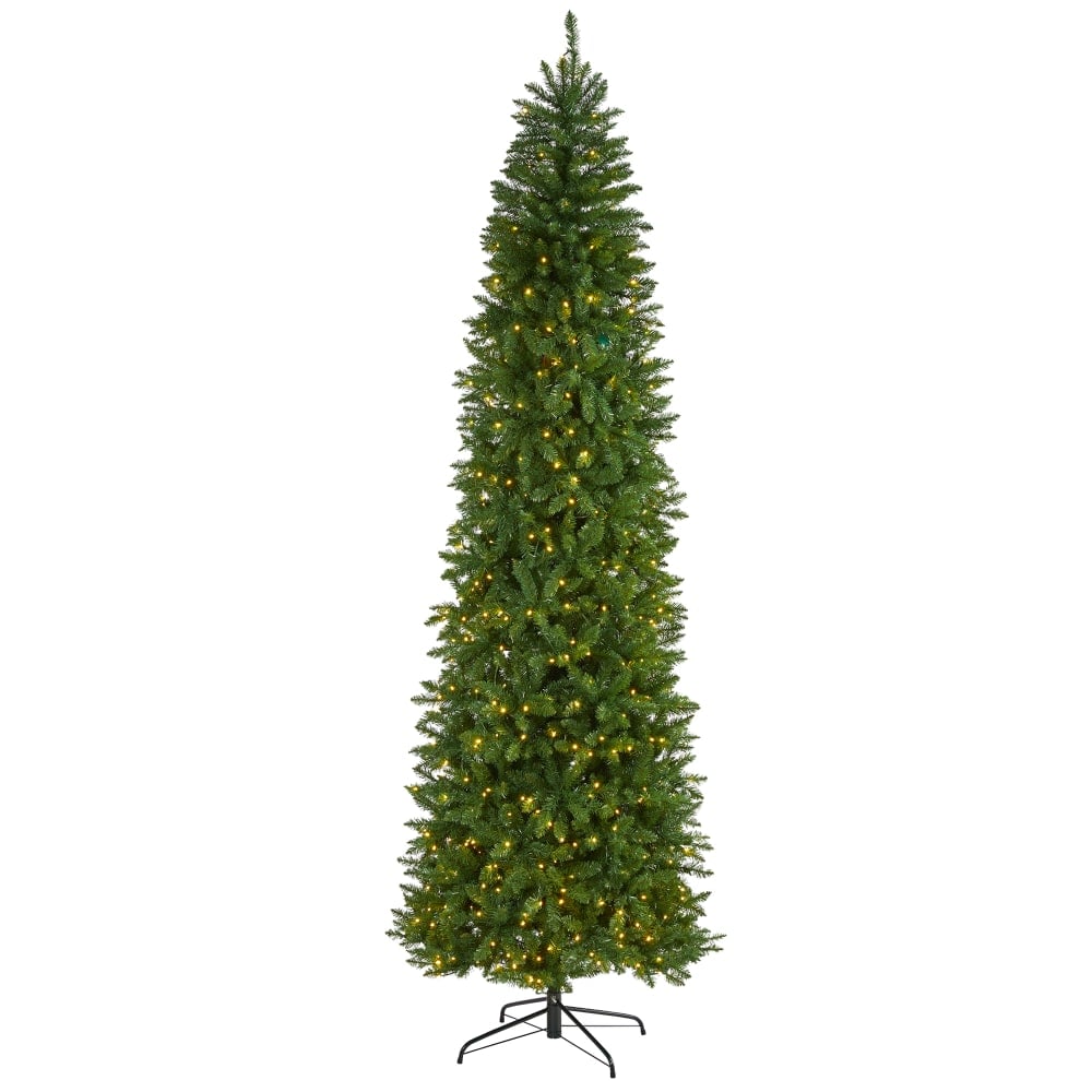 Nearly Natural Slim Green Mountain Pine Artificial Christmas Tree, 9'H MPN:T1605