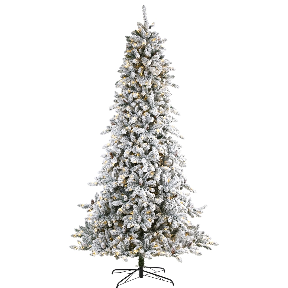 Nearly Natural Flocked Livingston Fir Artificial Christmas Tree, 9' MPN:T1614