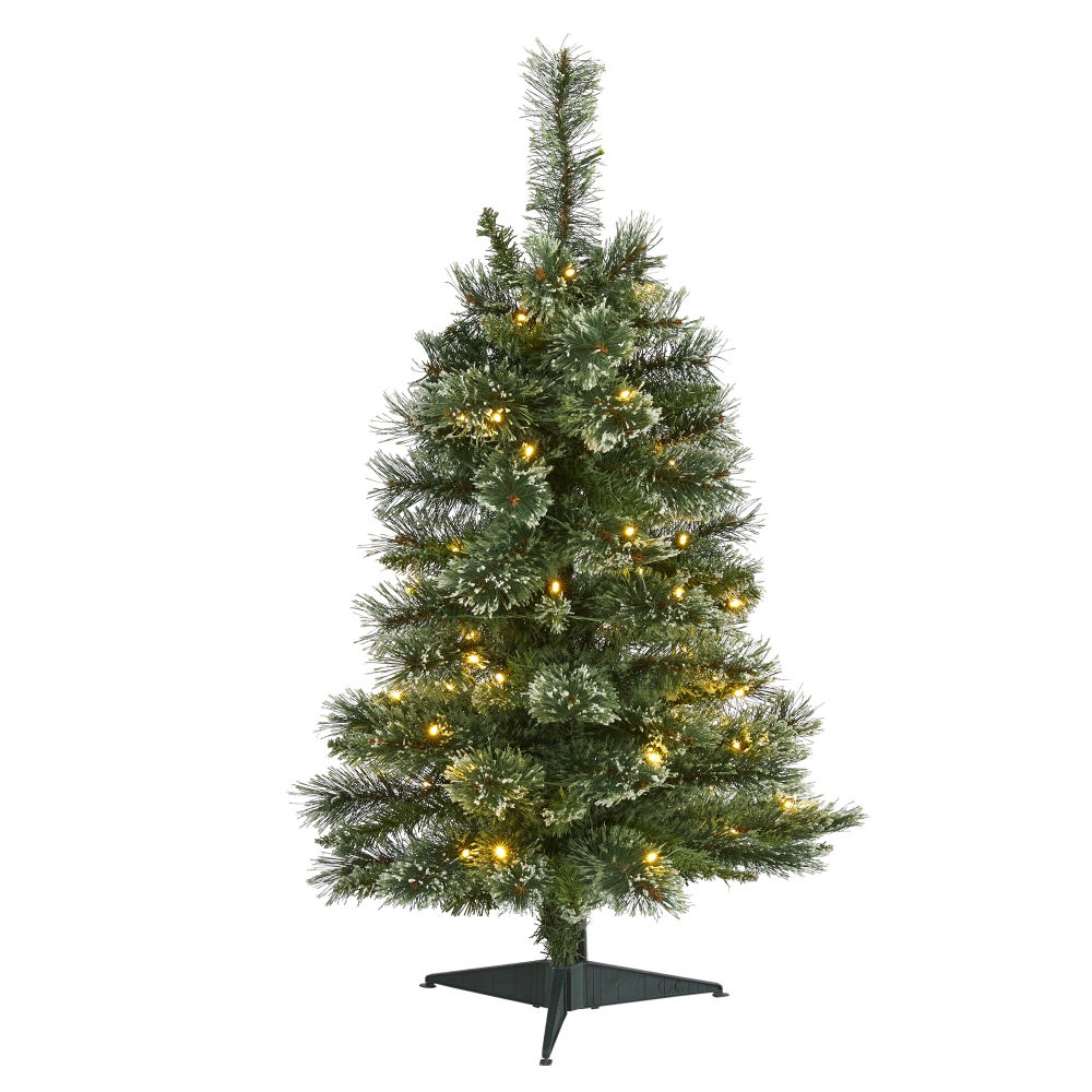 Nearly Natural Wisconsin Slim Snow Tip Pine Artificial Christmas Tree, 3ft MPN:T1632