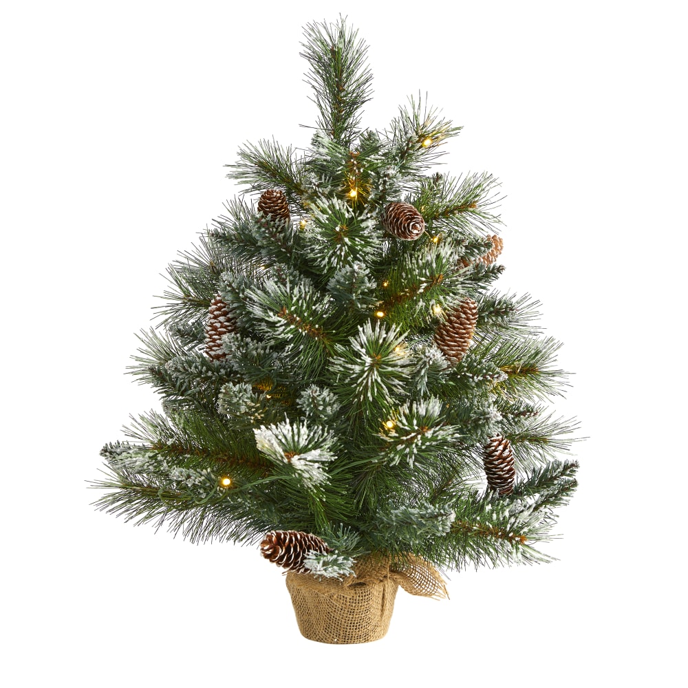 Nearly Natural Frosted Pine Artificial Christmas Tree, 2' MPN:T1694