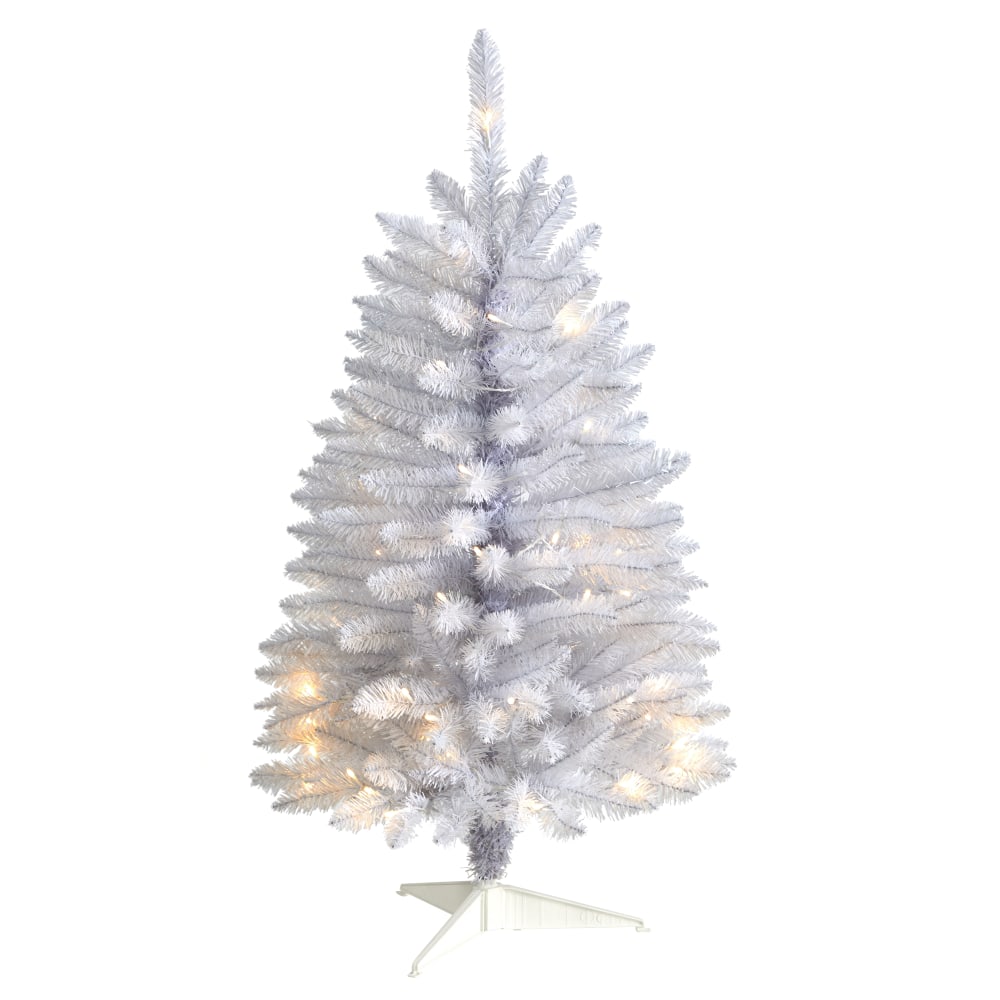 Nearly Natural Slim Artificial Christmas Tree, 3ft, White MPN:T3357