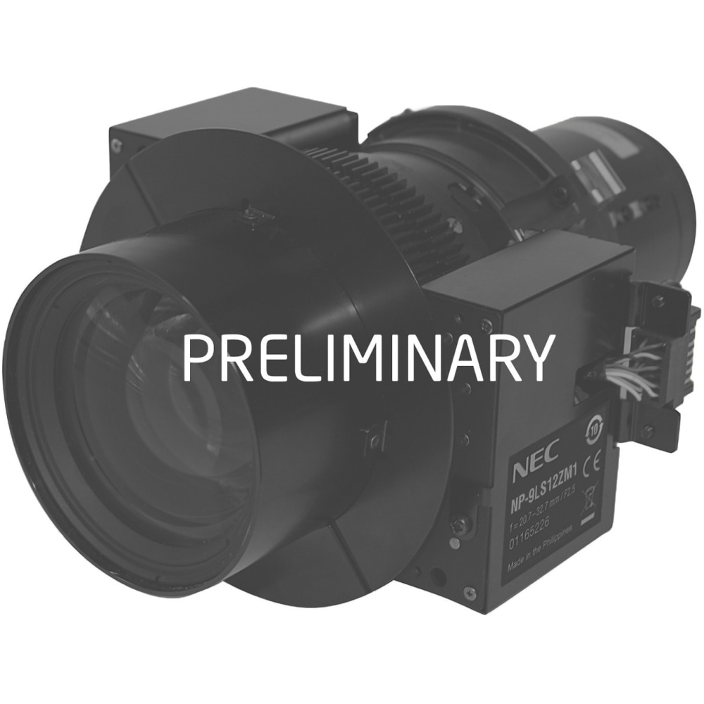 NEC NP-9LS12ZM1 - Zoom lens - 18.6 mm - 26.7 mm - f/2.5 - for NEC NC1100L, NC900C, NC900C-A, NP-PH1202HL, PH1202HL MPN:NP-9LS12ZM1