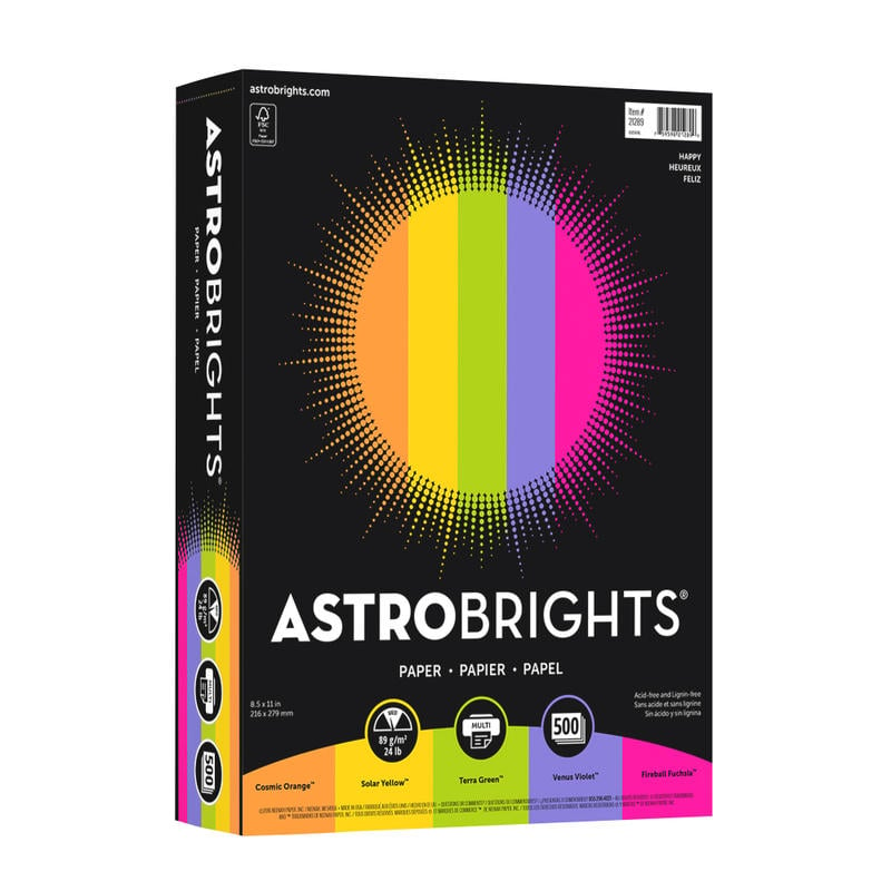Astrobrights Color Multi-Use Printer & Copy Paper, 