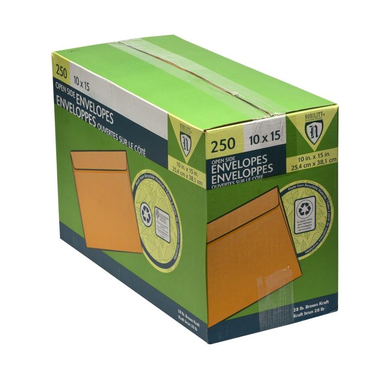 Nobility Open Side 10in x 15in Envelopes, Clasp Closure, Manila, Pack Of 250 MPN:APCS1015