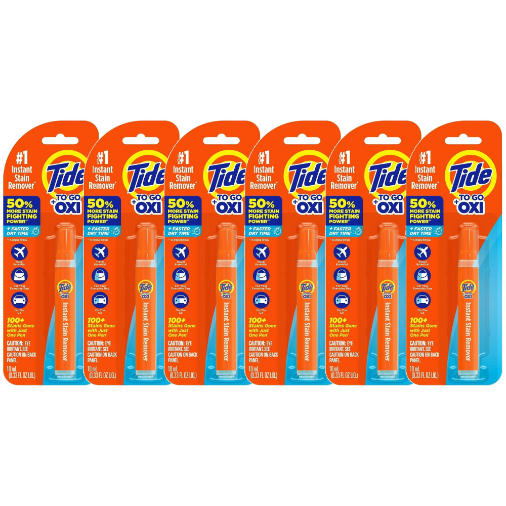 Tide To Go Stain Remover Pens, 0.34 Oz, Carton Of 6 Pens MPN:01205CT
