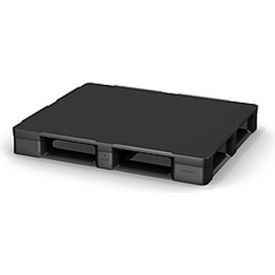 Rackable FDA Grade Plastic Closed Deck Pallet 6 Runner 4-Way 48