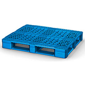 Rackable FDA Grade Plastic Open Deck Pallet 6 Runner 4-Way 48