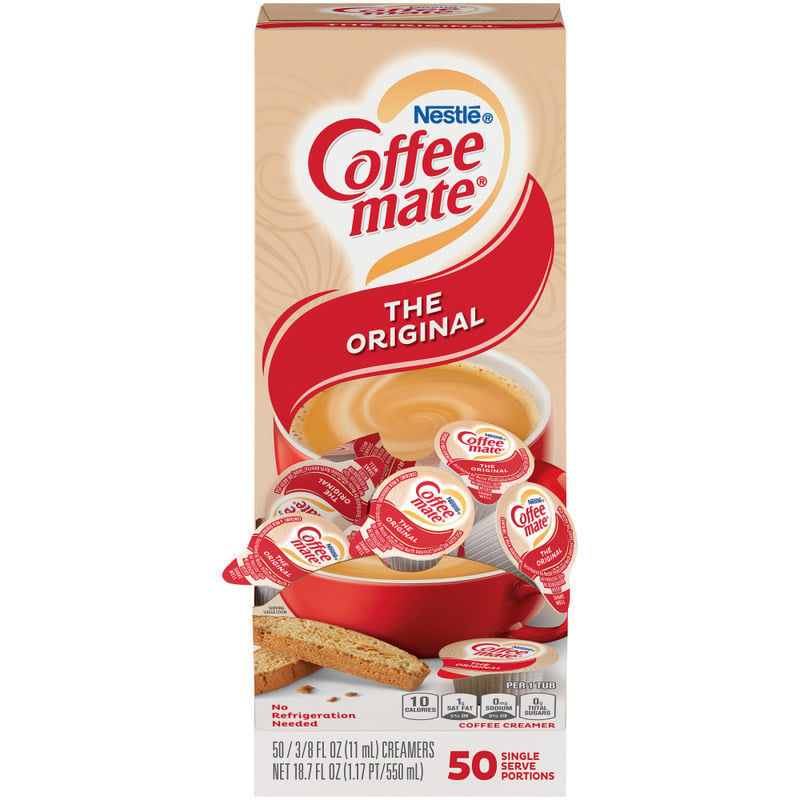 Nestle Coffee-mate Liquid Creamer, Original Flavor, 0.38 Oz Single Serve x 50 (Min Order Qty 9) MPN:35110