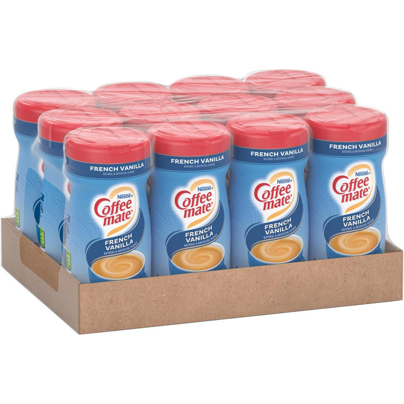 Coffee mate French Vanilla Powdered Coffee Creamer Canister - French Vanilla Flavor - 15 oz Canister - 12 / Carton MPN:35775CT
