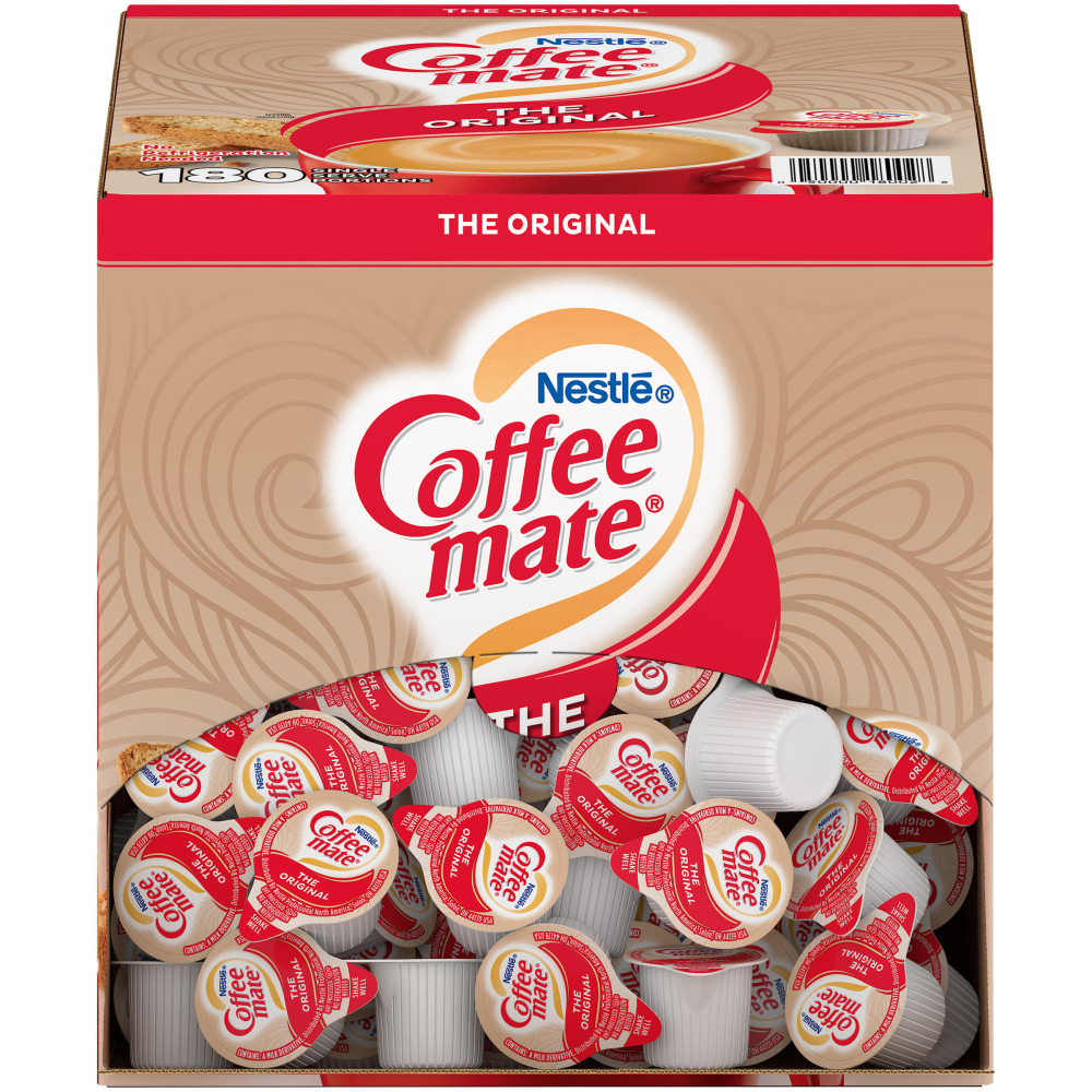 Nestle Coffee-mate Coffee Creamer Original Liquid Creamer Singles, 0.375 Oz, Box Of 180 MPN:NES18002