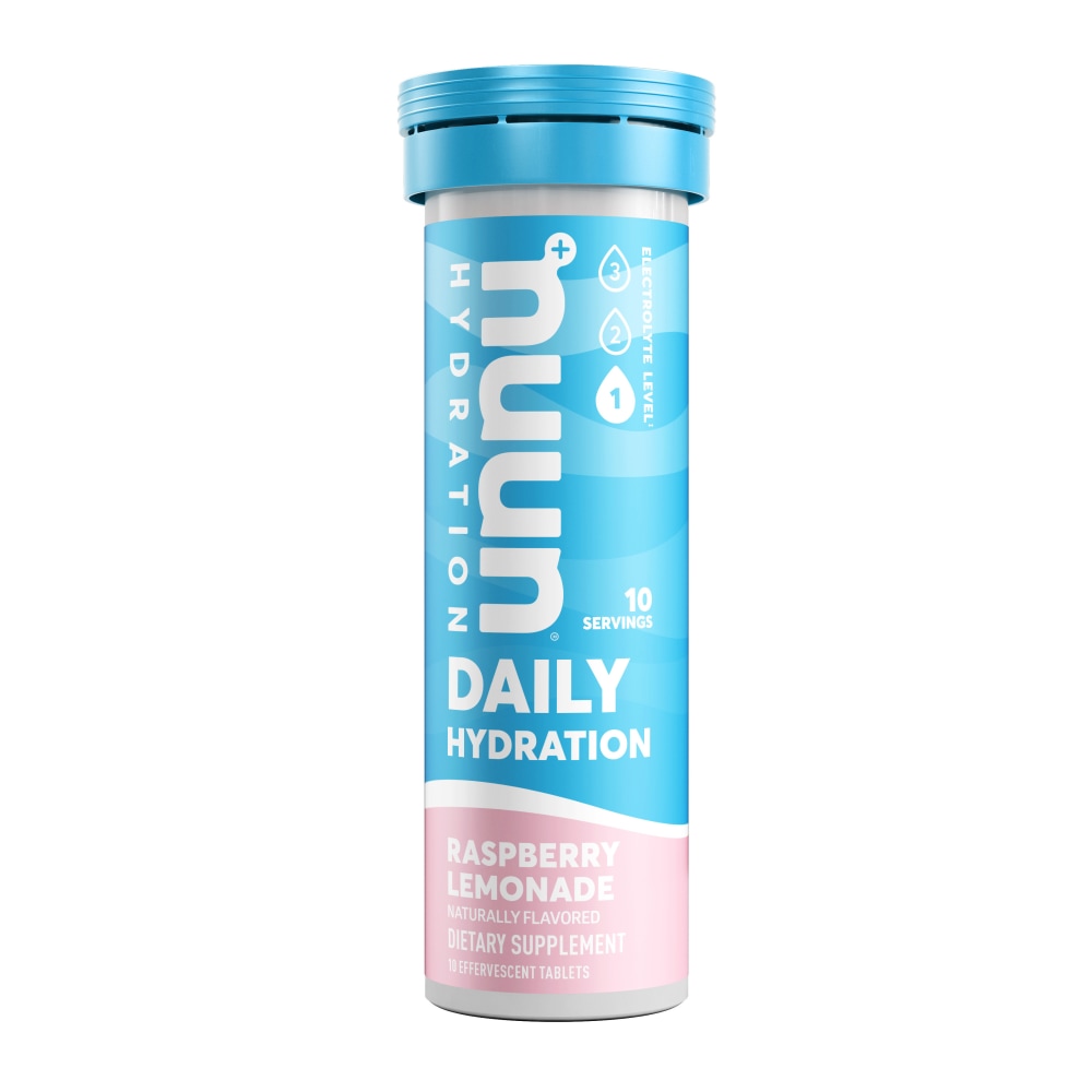 Nuun Daily Raspberry Lemonade, 10 Tablets Per Tube, Box Of 8 Tubes MPN:NUU02226
