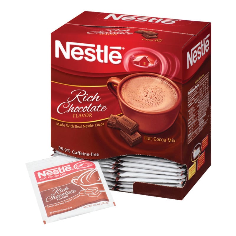 Nestle Rich Chocolate Hot Cocoa, 0.71 Oz, Box Of 50 Packets MPN:25485