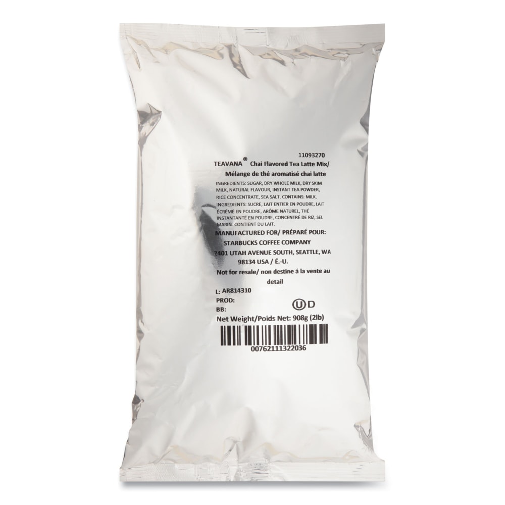 Starbucks Teavana Chai Tea Latte Mix, 2 lb MPN:12421380