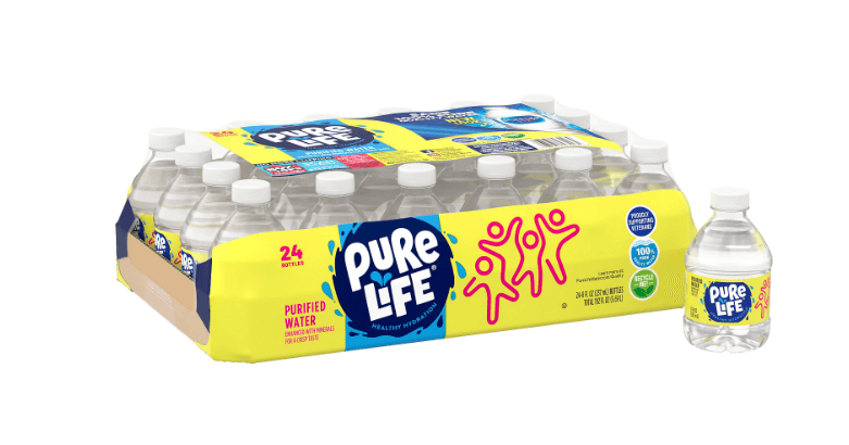 Pure Life Purified Water, 8 Oz, Case of 24 bottles MPN:11476087